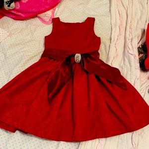 Girls red formal dress
